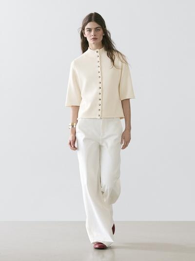 Massimo Dutti Кофточка с короткими рукавами и запахом купить с доставкой.