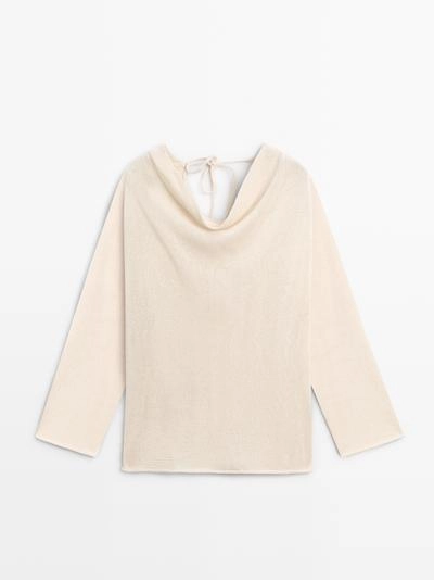 Свитер из 100% хлопка с завязками на спине