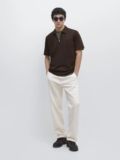 Поло с коротким рукавом и молнией- Заказать в России