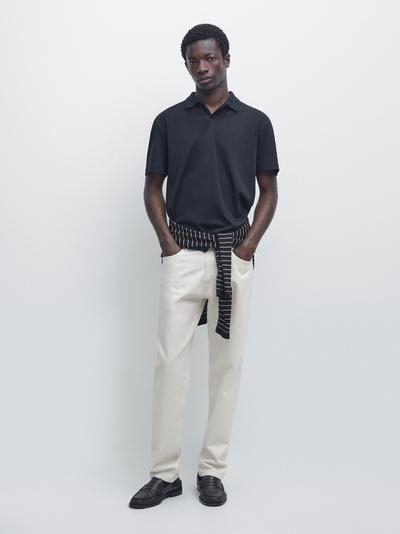 Massimo Dutti Поло из 100% хлопка с короткими рукавами