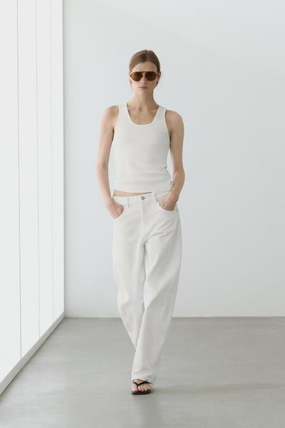 Massimo Dutti Топ с открытым горловым вырезом и бретельками