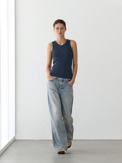 Massimo Dutti Хлопковый топ с открытой спиной