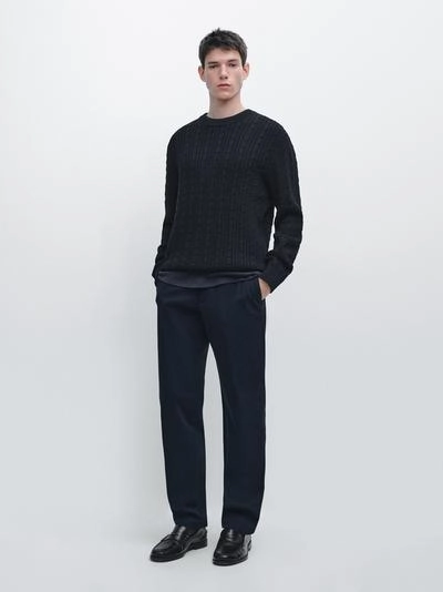 Брюки из хлопка slim fit- Заказать в России