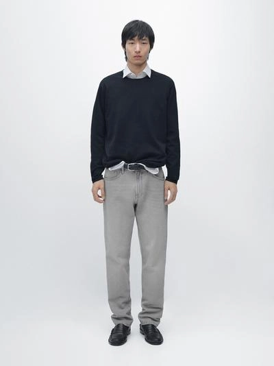 Свитер с круглым вырезом из хлопкового трикотажа- Заказать в России