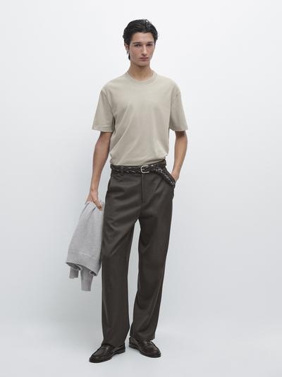 Massimo Dutti Футболка из 100% хлопка средней плотности