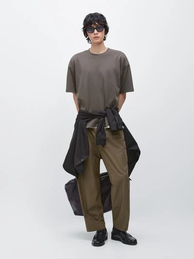 Футболка свободного кроя из хлопкового микса с коротким рукавом- Заказать в России