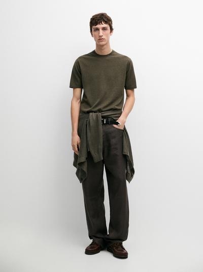 Massimo Dutti Трикотажная хлопковая футболка