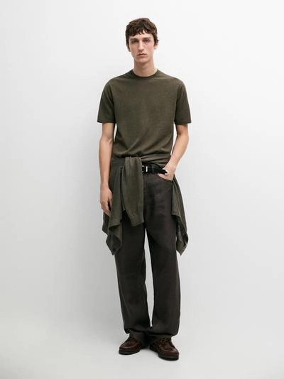 Трикотажная хлопковая футболка- Заказать в России