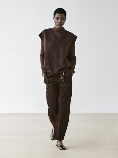 Massimo Dutti Бюстье с косой линией горловины и деталями завязок