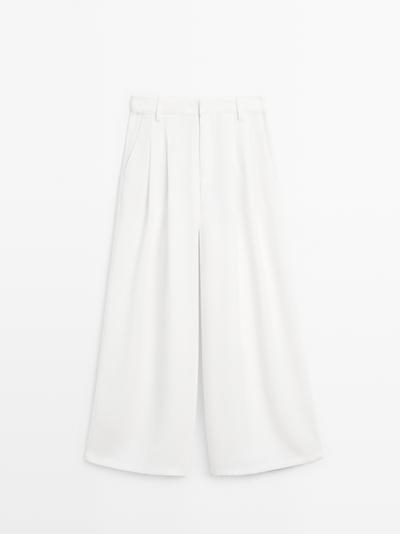 Massimo Dutti Широкие брюки с защипами