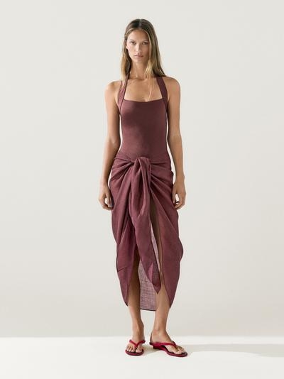 Massimo Dutti Юбка-парео из 100% рами