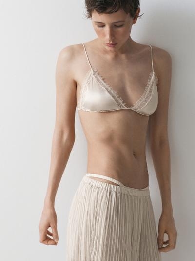 Massimo Dutti Брюки-саруэль с деталями в складку