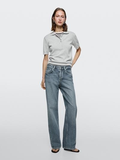 Massimo Dutti Джинсы широкие с завышенной талией