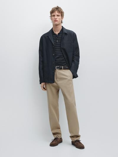 Massimo Dutti Хлопковые брюки приталенного кроя