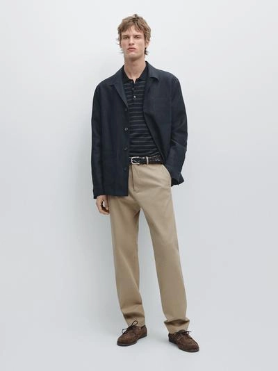 Хлопковые брюки приталенного кроя