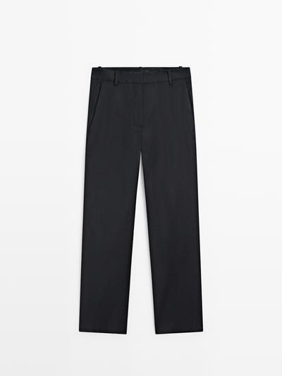 Massimo Dutti Брюки прямого кроя из льняной смеси