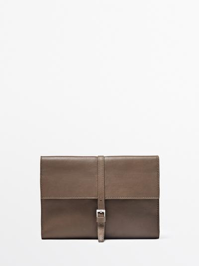 Massimo Dutti Футляр для гаджетов из натуральной кожи NAPPA