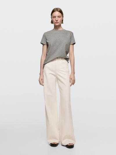 Massimo Dutti Джинсы с высокой посадкой и широкими брючинами