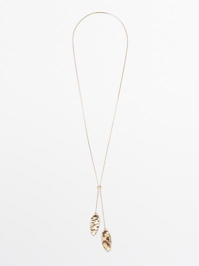 Massimo Dutti Ожерелье с регулируемым замком и рельефными элементами