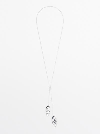 Massimo Dutti Ожерелье с регулируемой длиной из текстурированных элементов