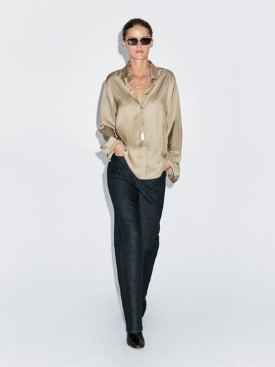 Рубашка из потрясающего атласа- Заказать в России