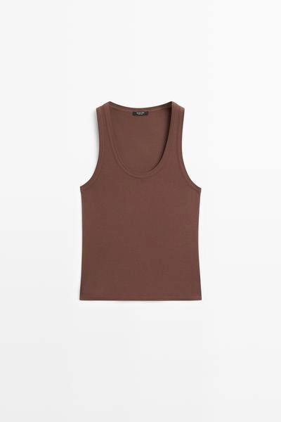 Massimo Dutti Хлопковый безрукавный топ из 100%
