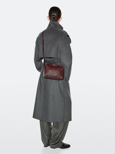 Massimo Dutti Сумочка мини из плетеной кожи наппа