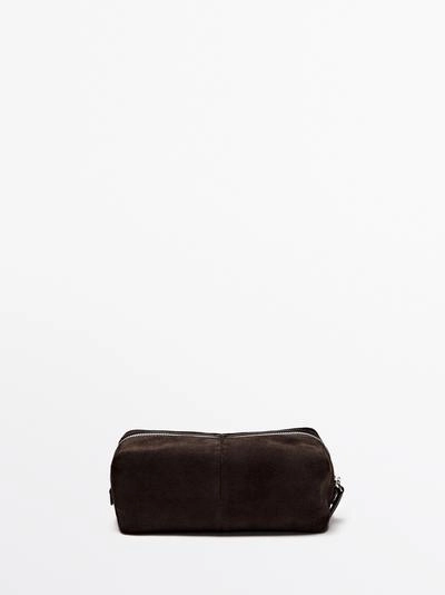 Косметичка из замши с молнией- Заказать в России