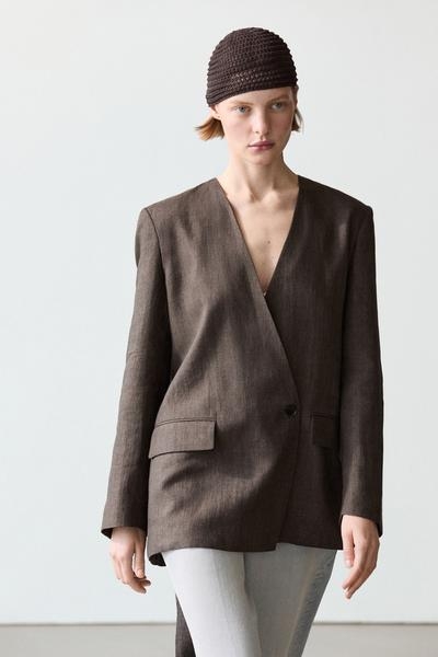Massimo Dutti Шапка из смесового хлопка с крючком