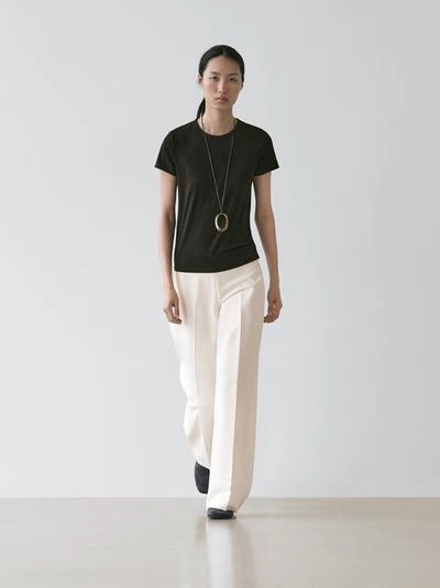 Футболка с коротким рукавом из смесового лиоцелла- Заказать в России