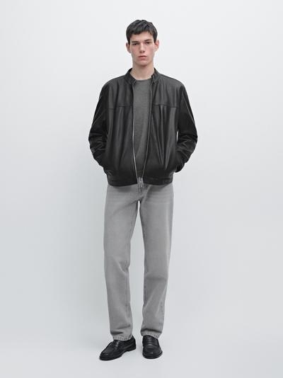 Massimo Dutti Куртка из овечьей кожи наппа купить с доставкой.