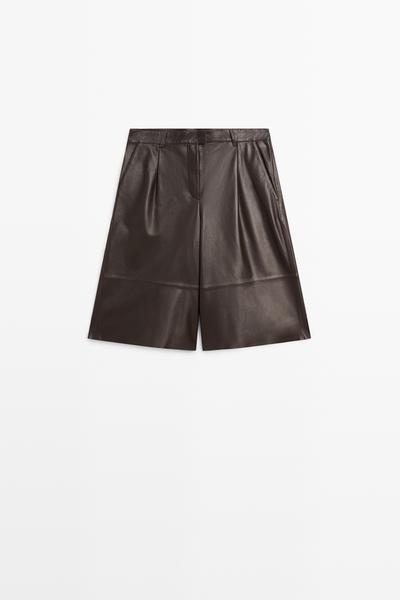 Massimo Dutti Бермуды из натуральной овчины