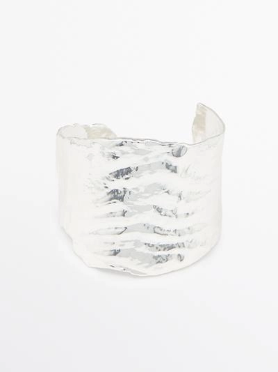 Massimo Dutti Широкий текстурированный браслет