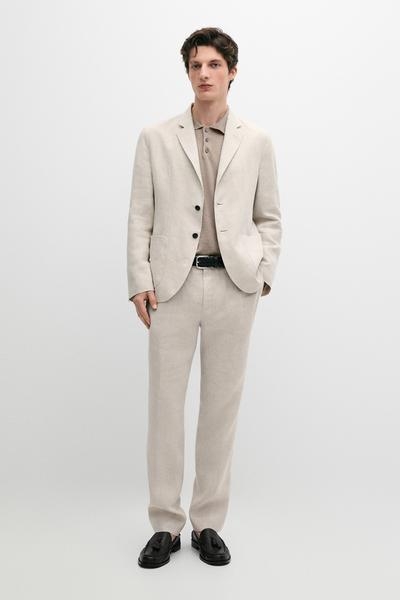 Massimo Dutti Пиджак из льна с карманами