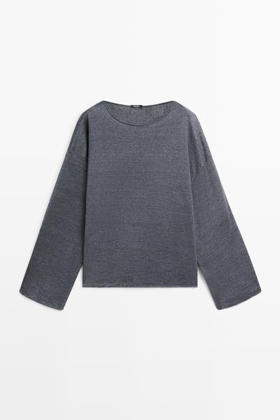 Massimo Dutti Свитер из льна с лодочкой