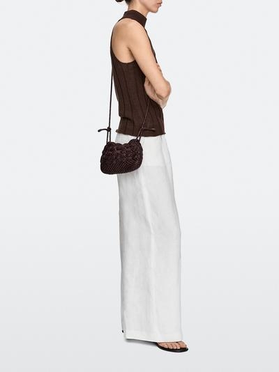 Massimo Dutti Сумка-мешочек из макраме из натуральной кожи
