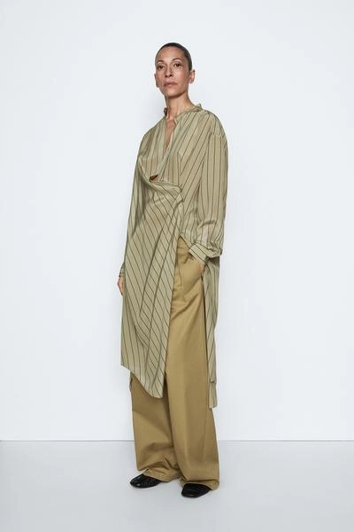 Massimo Dutti Платье из 100% шелка с асимметричным кроем - STUDIO