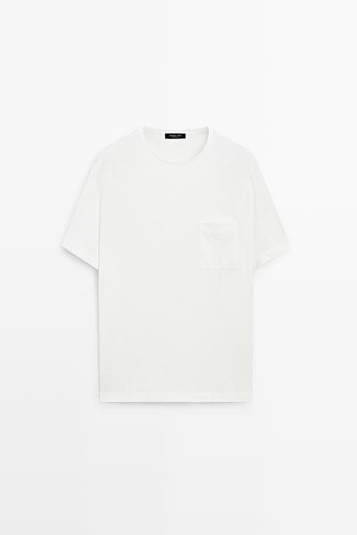 Massimo Dutti Футболка с короткими рукавами и карманом