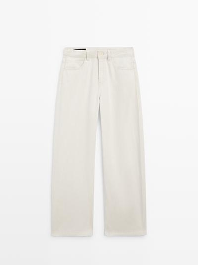 Massimo Dutti Джинсы с высокой талией с барельефной посадкой купить с доставкой.