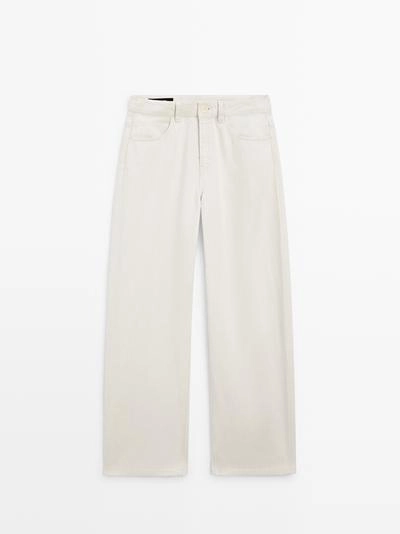 Джинсы с высокой талией с барельефной посадкой- Заказать в России