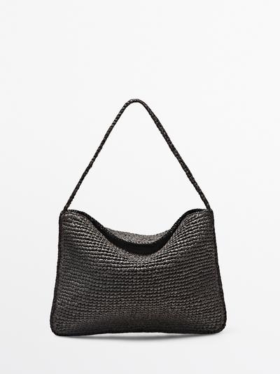Massimo Dutti Сумка через плечо SMALL из рафии купить с доставкой.