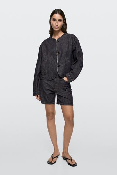 Massimo Dutti Куртка из хлопкового денима в стиле MASSIMO DUTTI купить с доставкой.