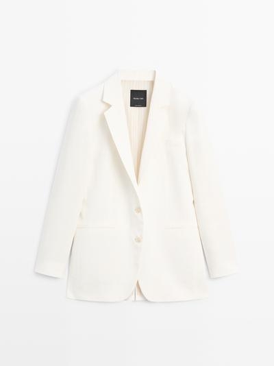 Massimo Dutti Оверсайз льняной пиджак