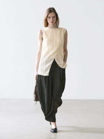 Топ с перекрестными лямками и деталью на плече- Заказать в России