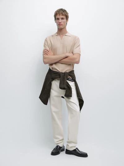 Джемпер-поло с жаккардовым узором- Заказать в России