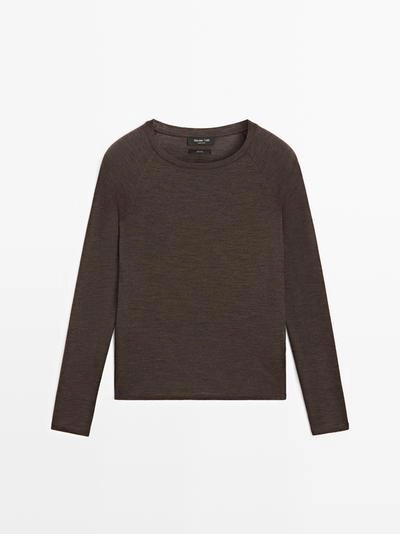 Massimo Dutti Водолазка из шерсти с реглановыми рукавами