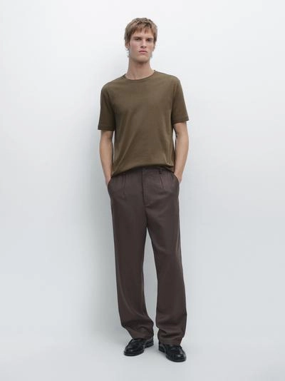 Футболка из хлопкового микса с коротким рукавом