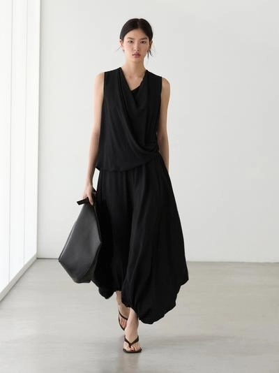 Massimo Dutti Потоковый полупрозрачный комбинезон-платье