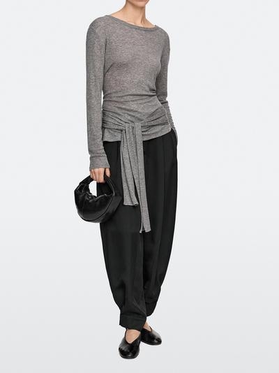 Massimo Dutti Сумка мини-полумесяц из кожи нубука купить с доставкой.