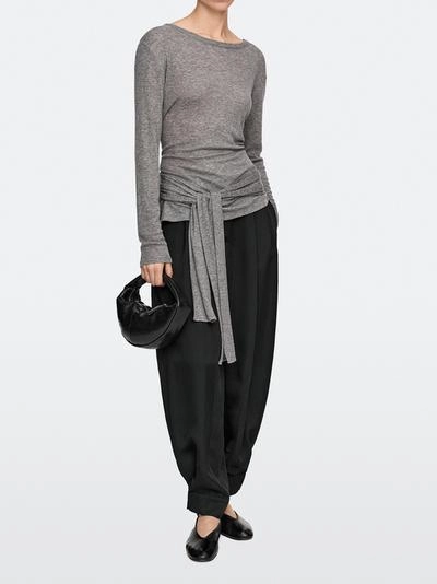 Massimo Dutti Сумка мини-полумесяц из кожи нубука